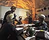 Team briefing in underground gold mine, Obuasi, Ghana